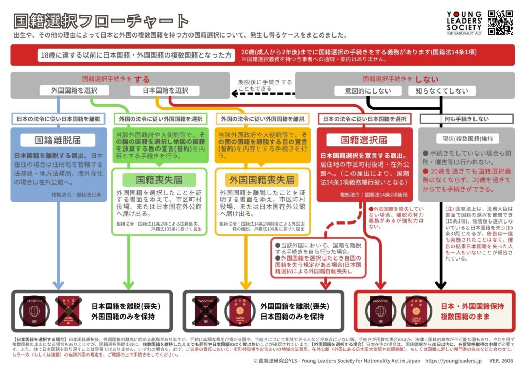 国籍選択フローチャート（日本語）